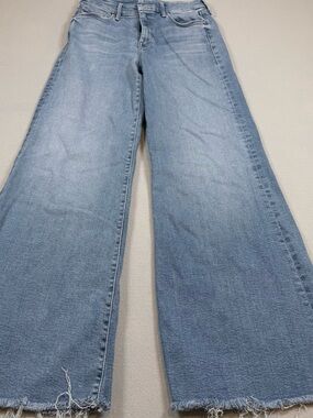 Mother Roller Fray Wide Leg Jeans Fan Favorite Wash Size 27